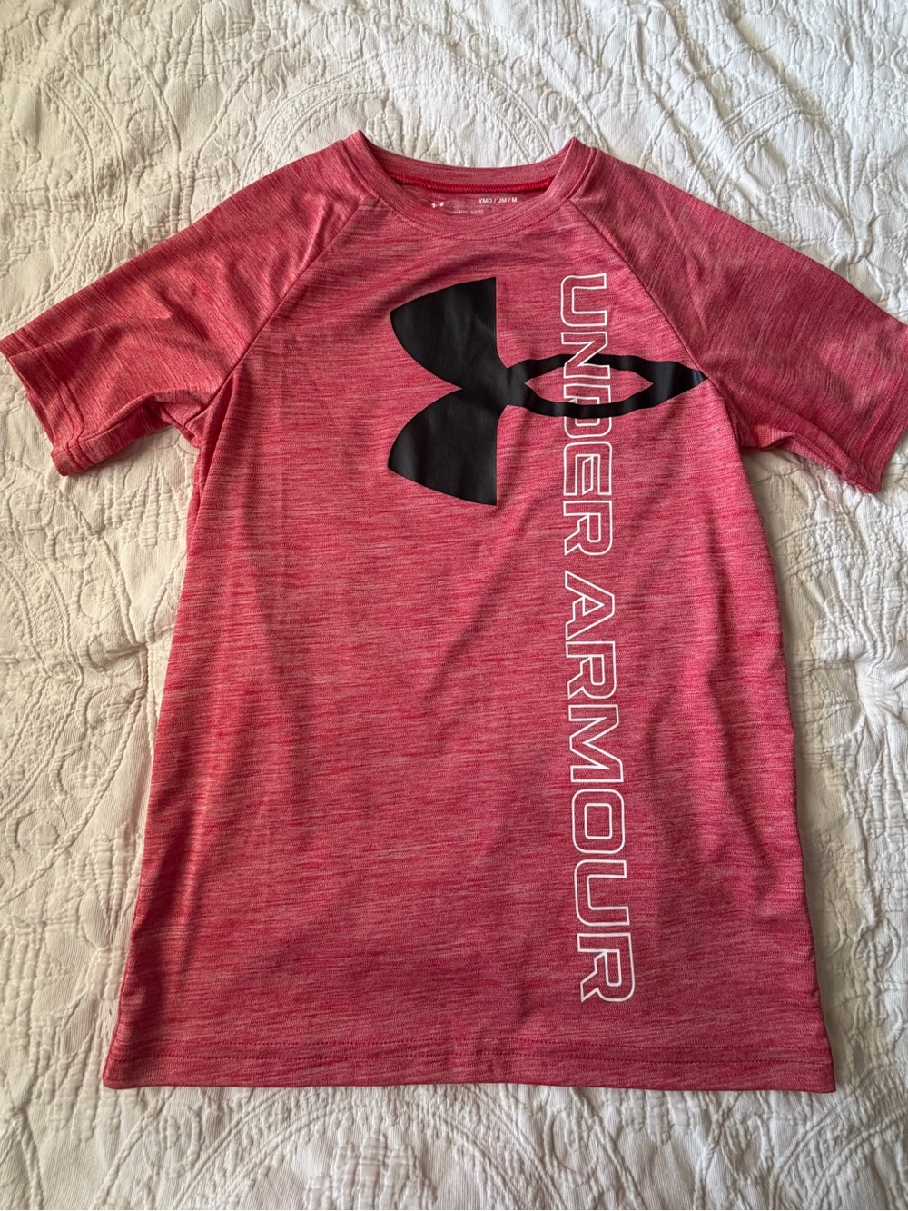 Under Armour Kids Tech Split Logo Hybrid Tee, Size YMD (Age 10/12)